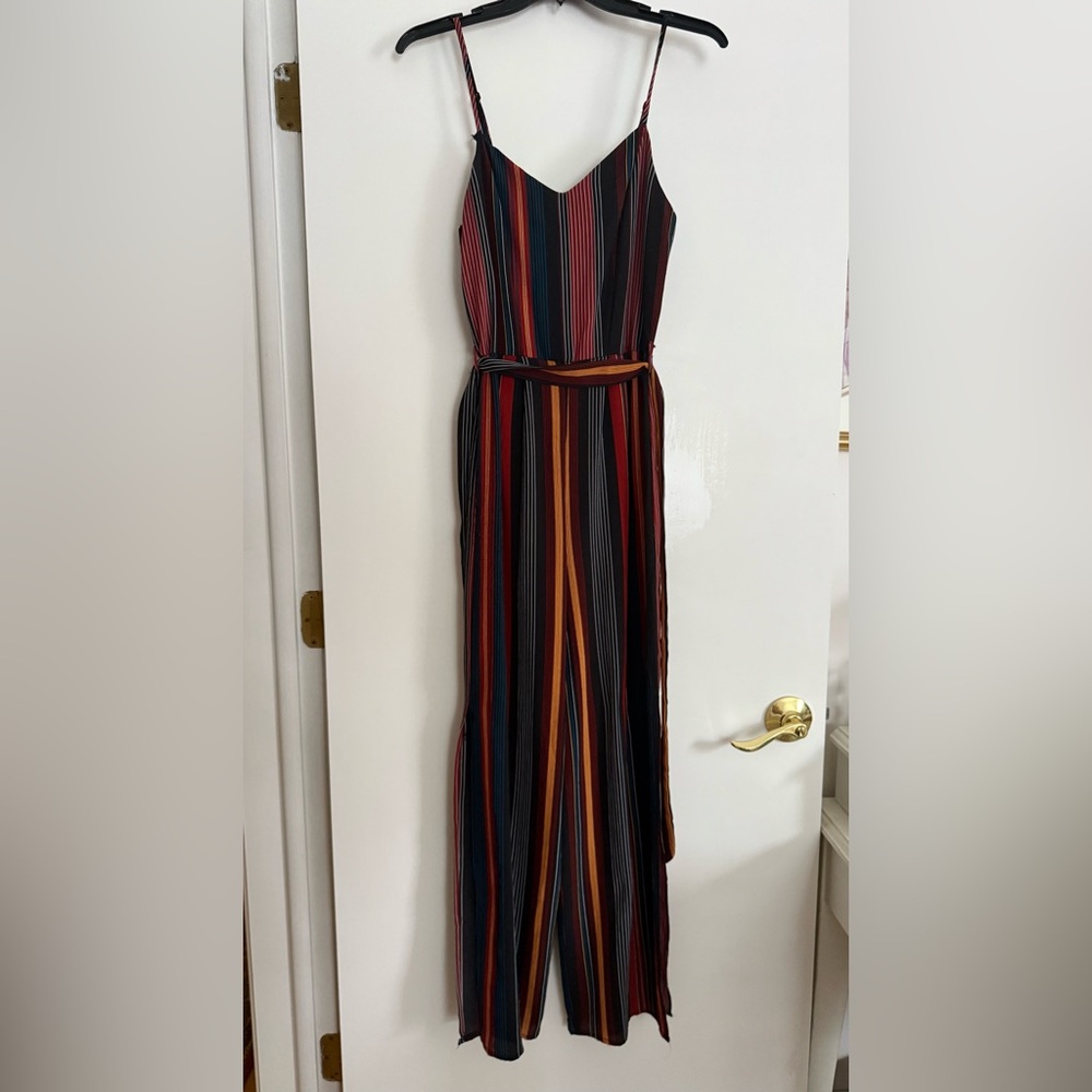 Monteau Striped Jumpsuit